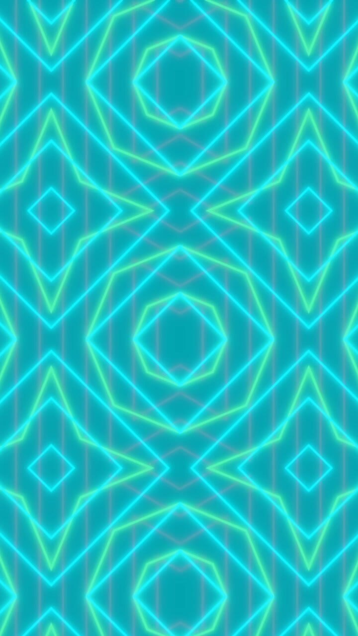 Animation of moving shapes on blue background