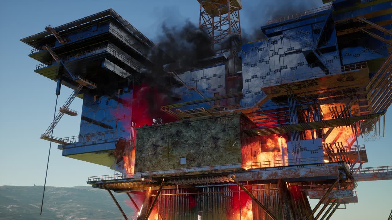 해상 석유 및 가스 화재 사건 또는 비상 사건