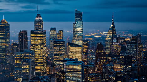 new york city skyline at night