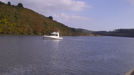 leisure boat on the lake