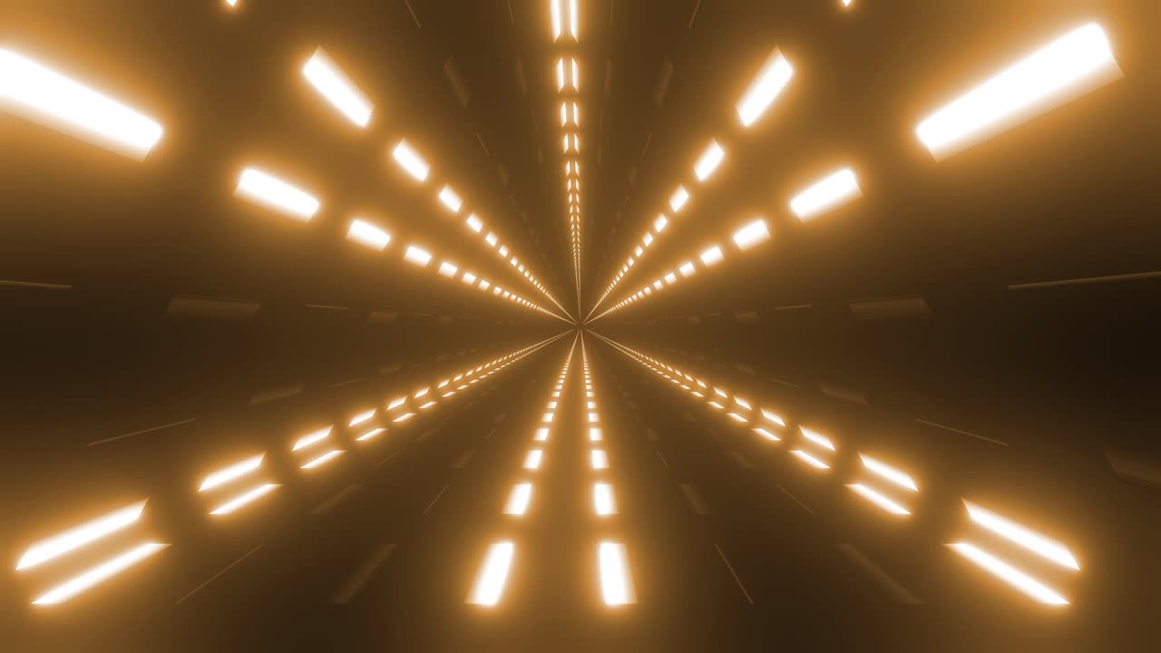 Golden Futuristic Tunnel