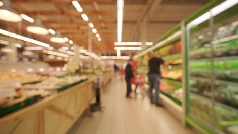 blurred background. fresh organic vegetables and meat the farmers market