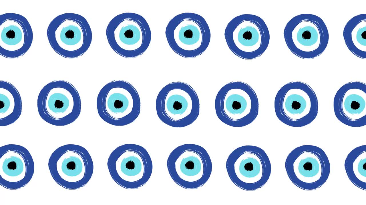 Seamless Pattern with hand drawn Turkish eye