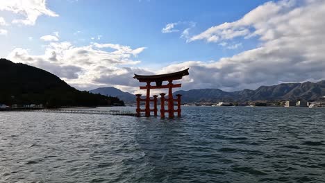 miyajima island, the famous floating torii gate in japan