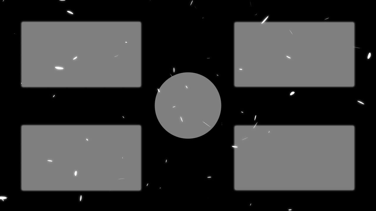 털 떨어지는 입자 끝 카드 끝 화면 모션 그래픽