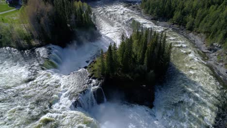 ristafallet waterfall in the western part of jamtland is listed as one of the most beautiful waterfalls in sweden.