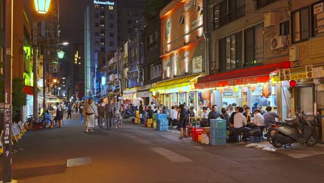 tokyo downtown street at night