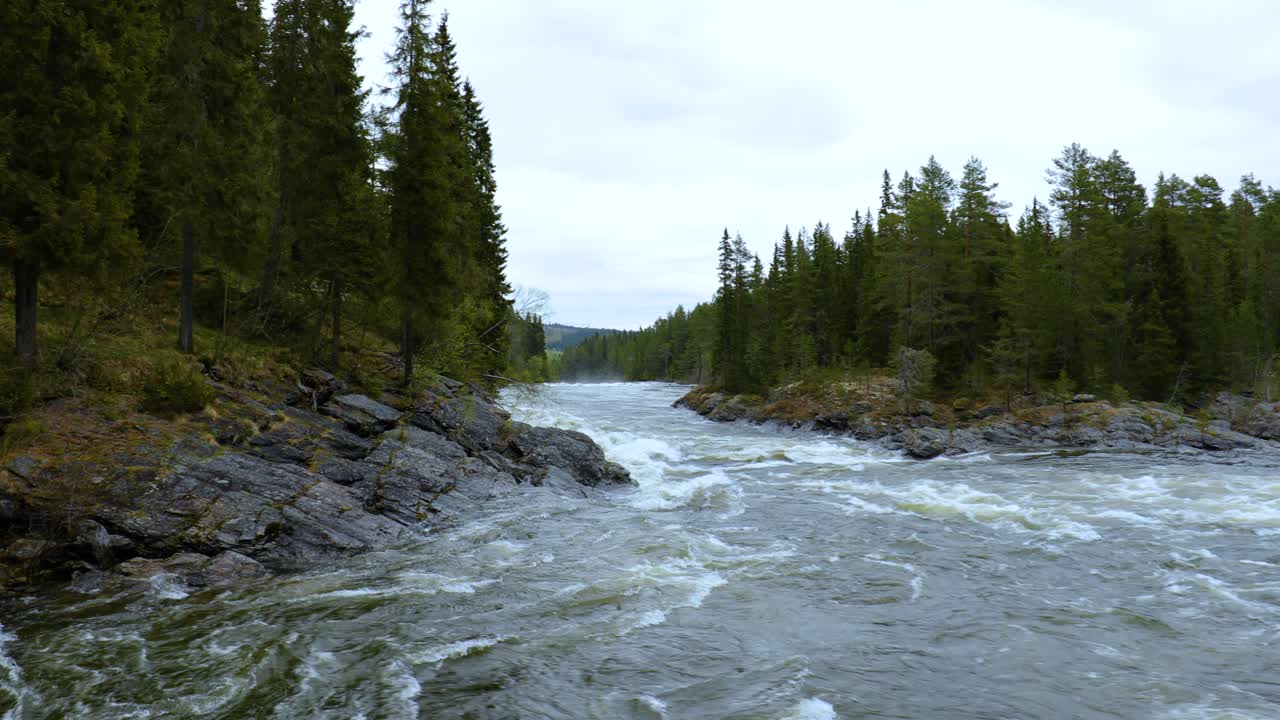 Ristafallet waterfall in the western part of Jamtland is listed as one of the most beautiful waterfalls in Sweden.