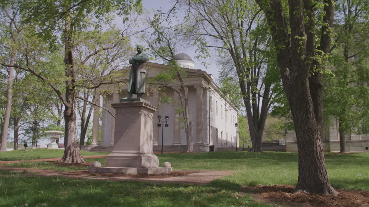Frankfort Kentucky Old Capitol with statue