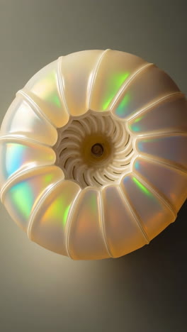 iridescent nautilus shell abstract art