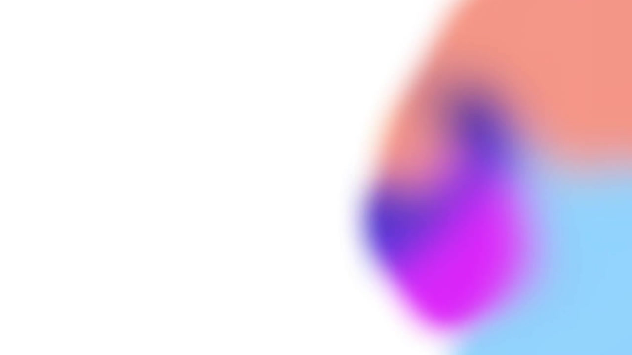 Abstract colorful shapes animation over white background