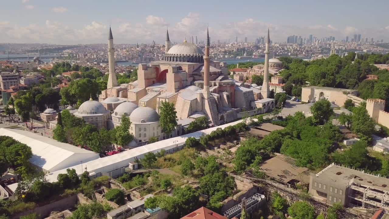 vista aérea de la hagia sophia