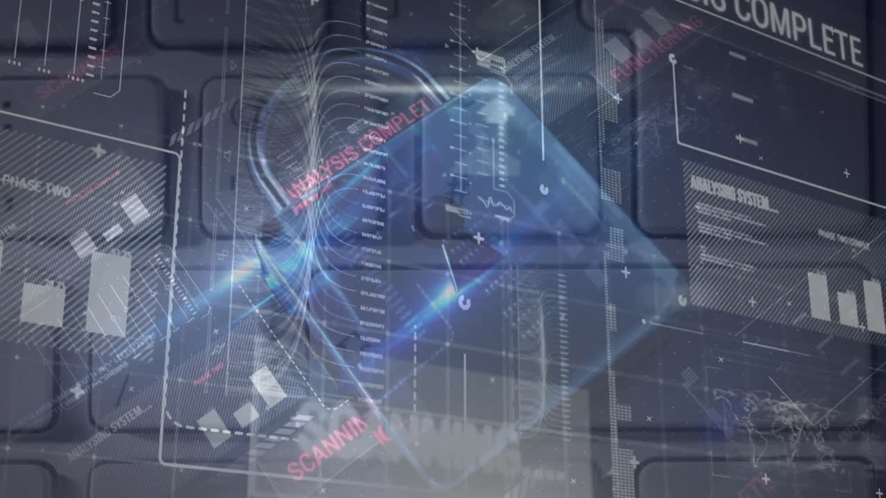 경고 데이터 처리, 온라인 보안  ⁇ 락 및 회로판의 애니메이션