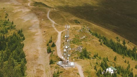 cell tower on a mountaintop