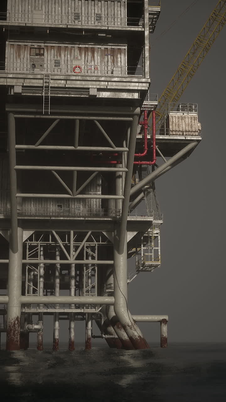 Oil rig platform in the sea