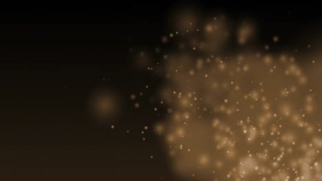 animación de puntos de luz brillantes que se mueven sobre un fondo oscuro
