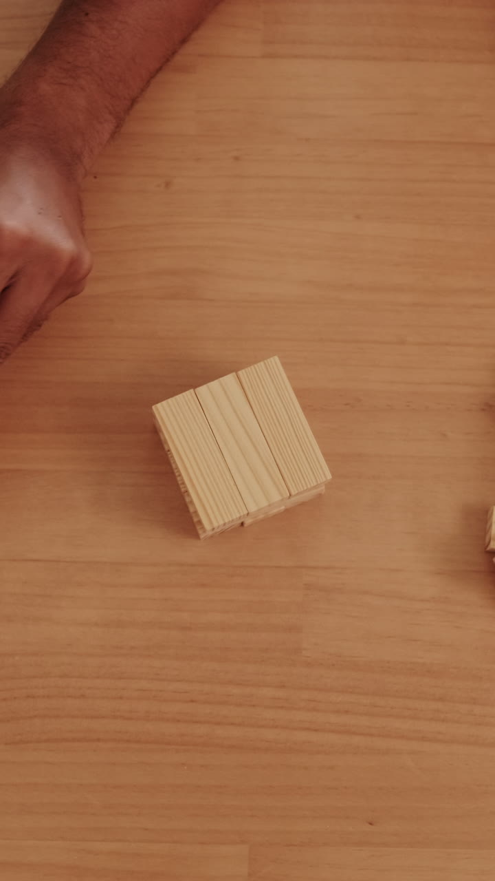 Couple Playing Jenga at Home