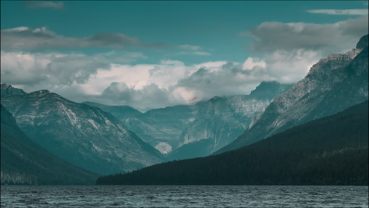 Majestic Montana mountains in cloudy timelapse, serene and vast scene