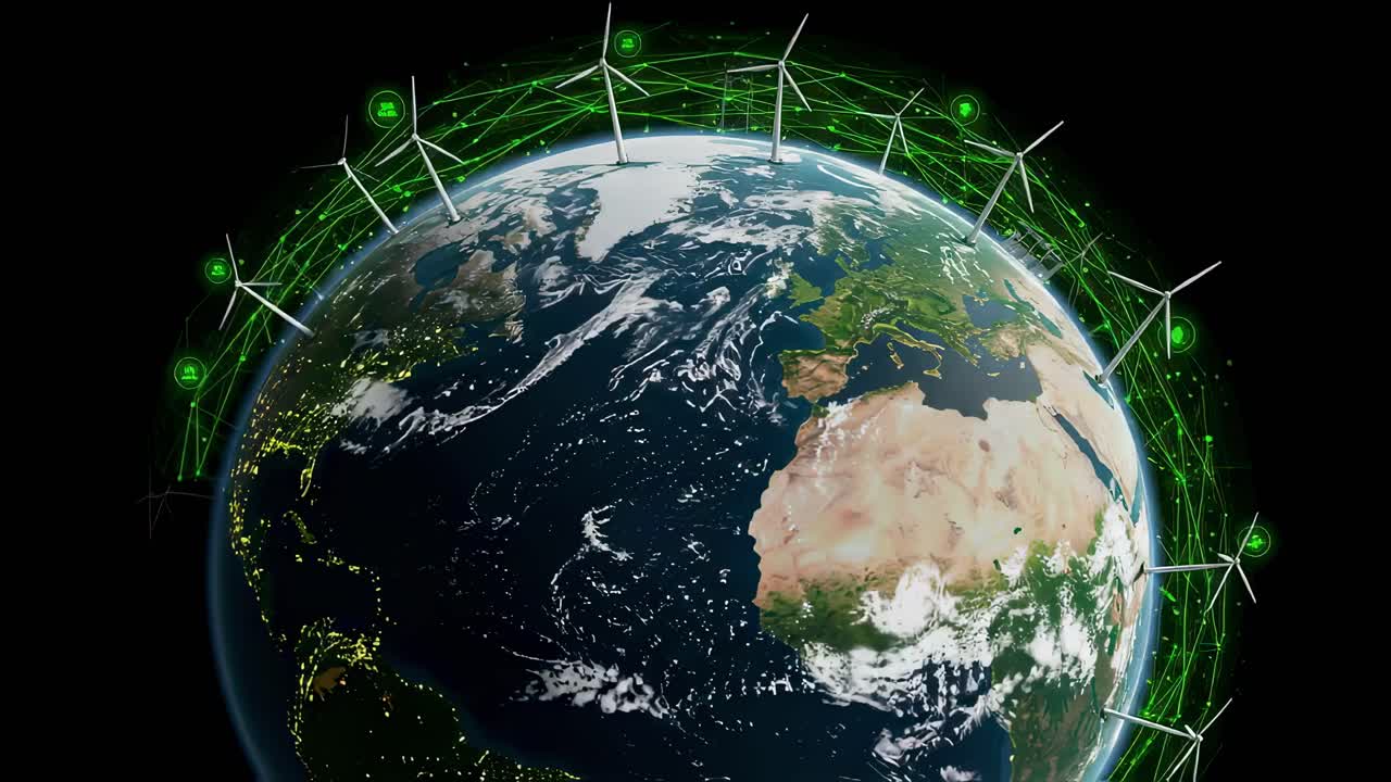 Exploration of global renewable energy systems showcasing wind energy impact on environment and economies