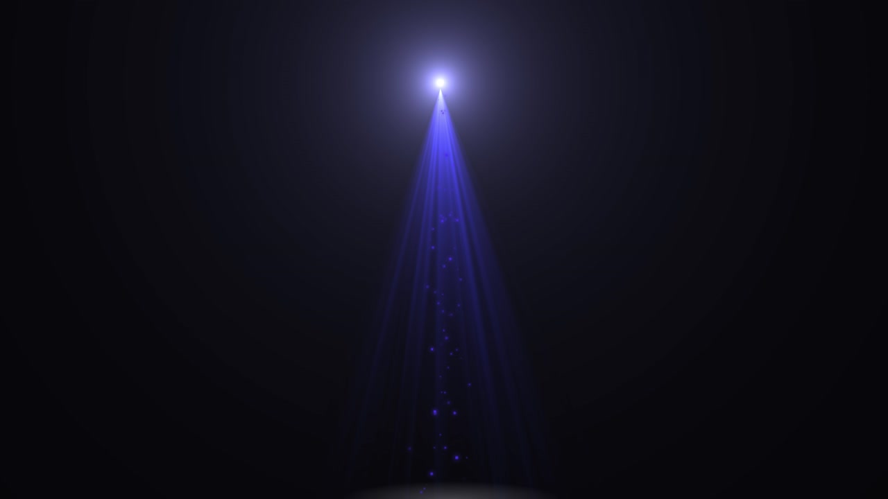Rays of lights on stage with glowing sparkles optical lens flares gather in one point the concepts