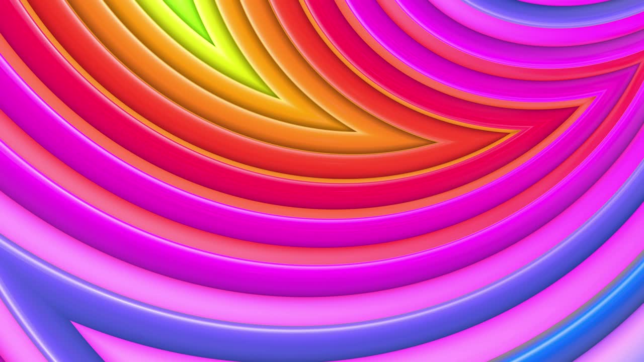 colores del arco iris rayas abstractas, fondo en 4k con pintura brillante brillante animación sin costuras suave con color gradiente líneas curvas 2