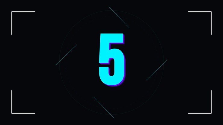 Digital Countdown Timer with Camera Viewfinder Overlay