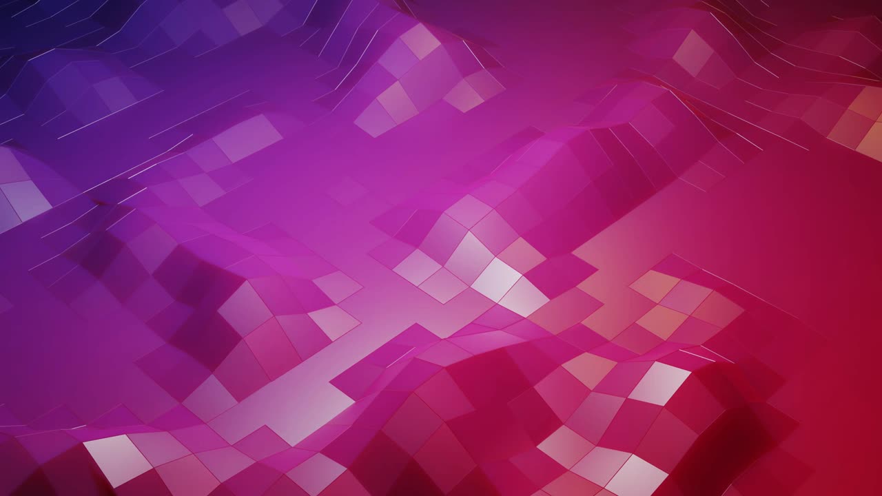 estilo creativo abstracto bajo fondo poli en 4k. ondas abstractas se mueven en superficie brillante en bucle. animación suave y sin costuras. simple geometría minimalista bg. color rojo
