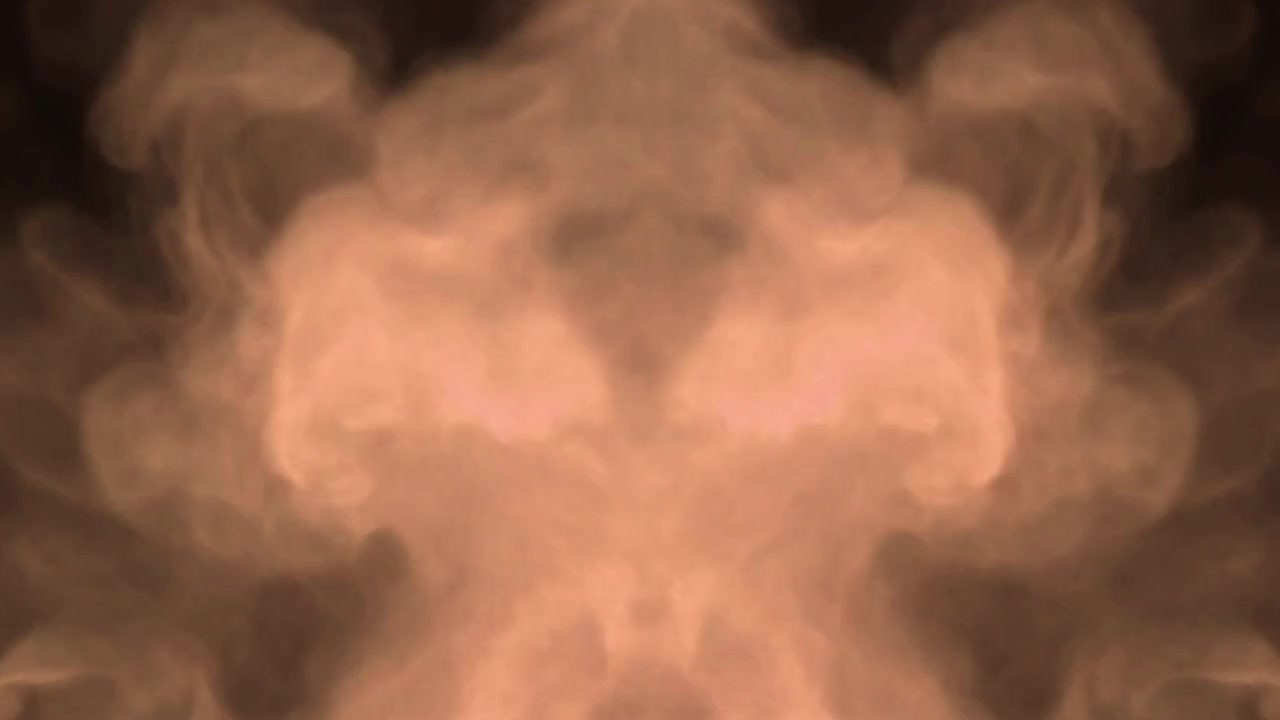 Symmetrical Pink Smoke Rising Against a Black Background