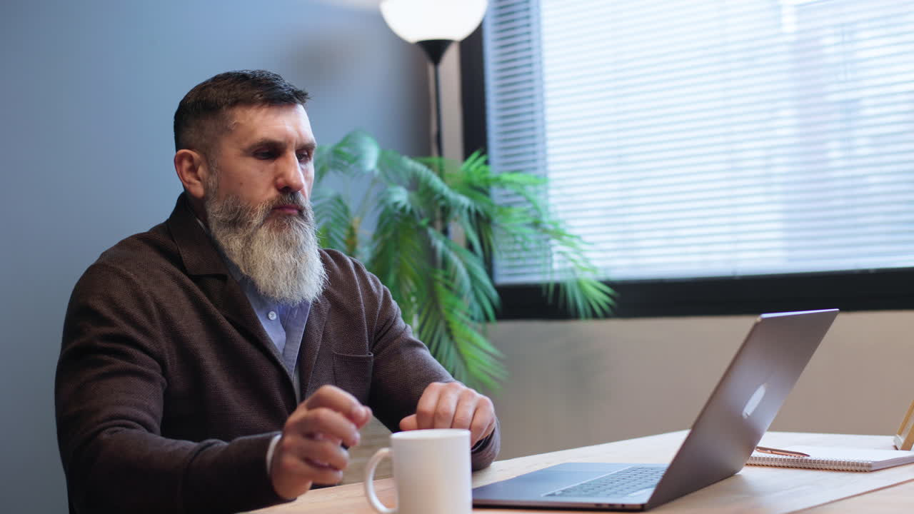 Caucasian man in the office