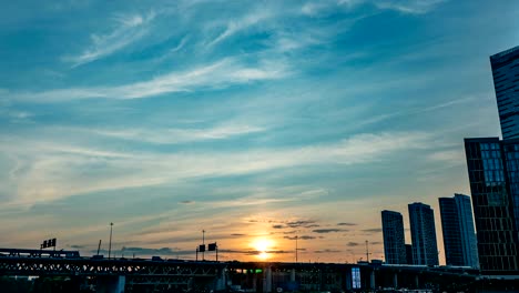 moscow international business center so-called moscow-city skyscrapers, consist of business, residential and lifestyle clusters, on july 25, 2019 in moscow, russia. time lapse cloud, video loop