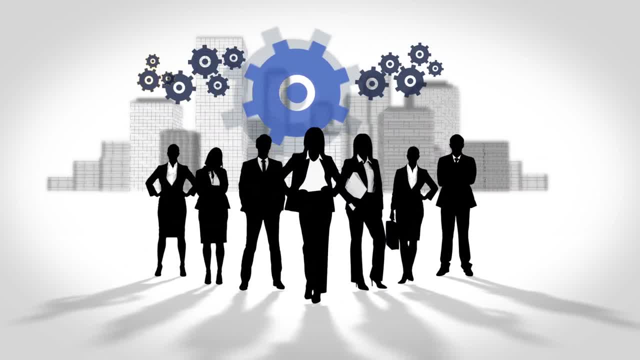 사업가들의 검은 실루