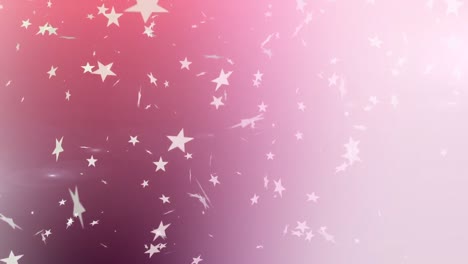 snow falling on pink background