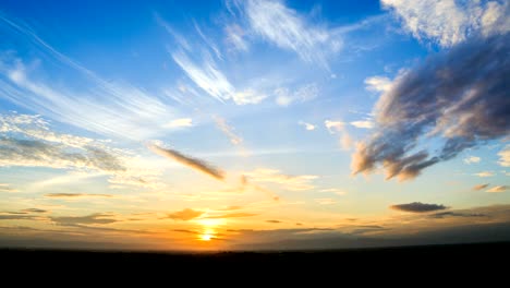 timelapse colorful dramatic sky with cloud at sunrise