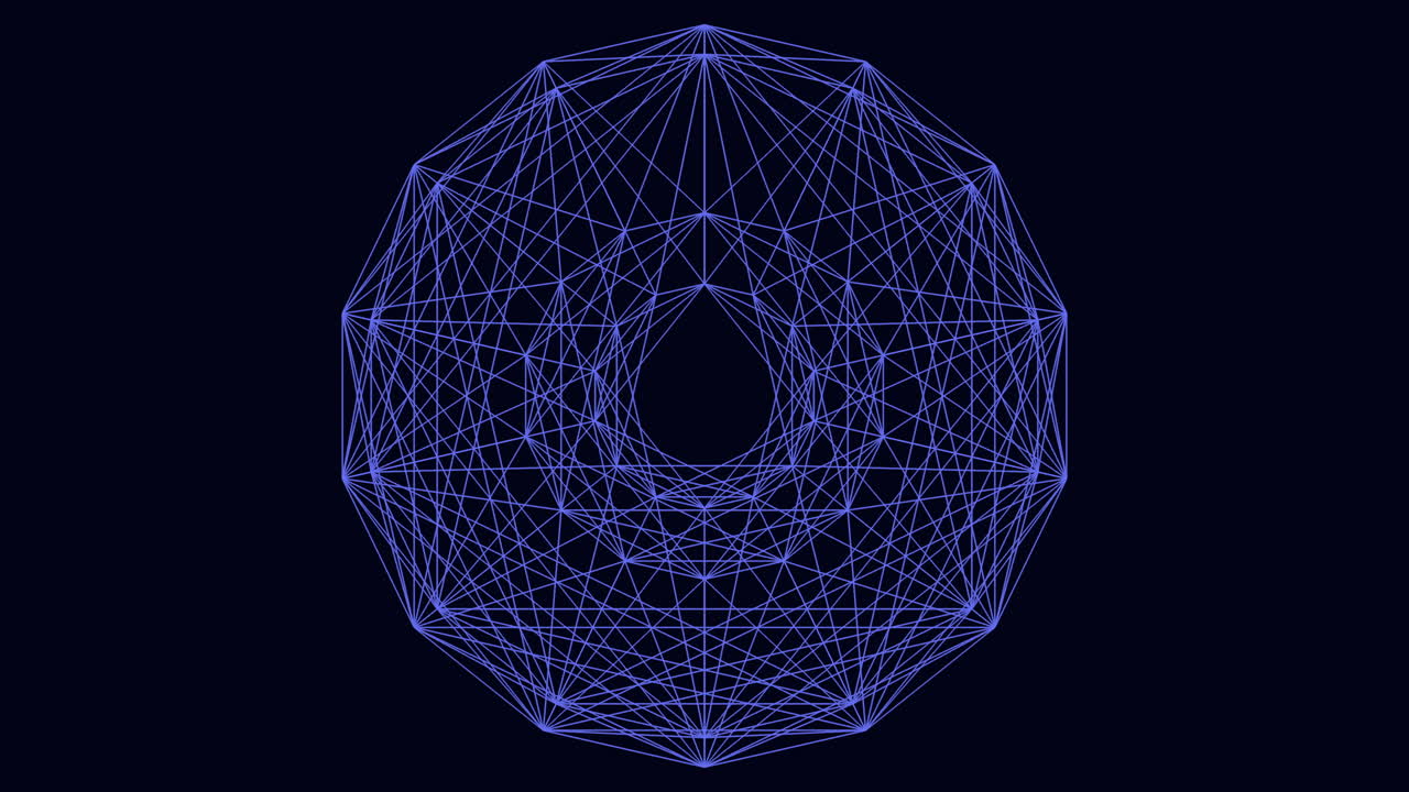 patrón geométrico de círculos y líneas sobre un fondo negro