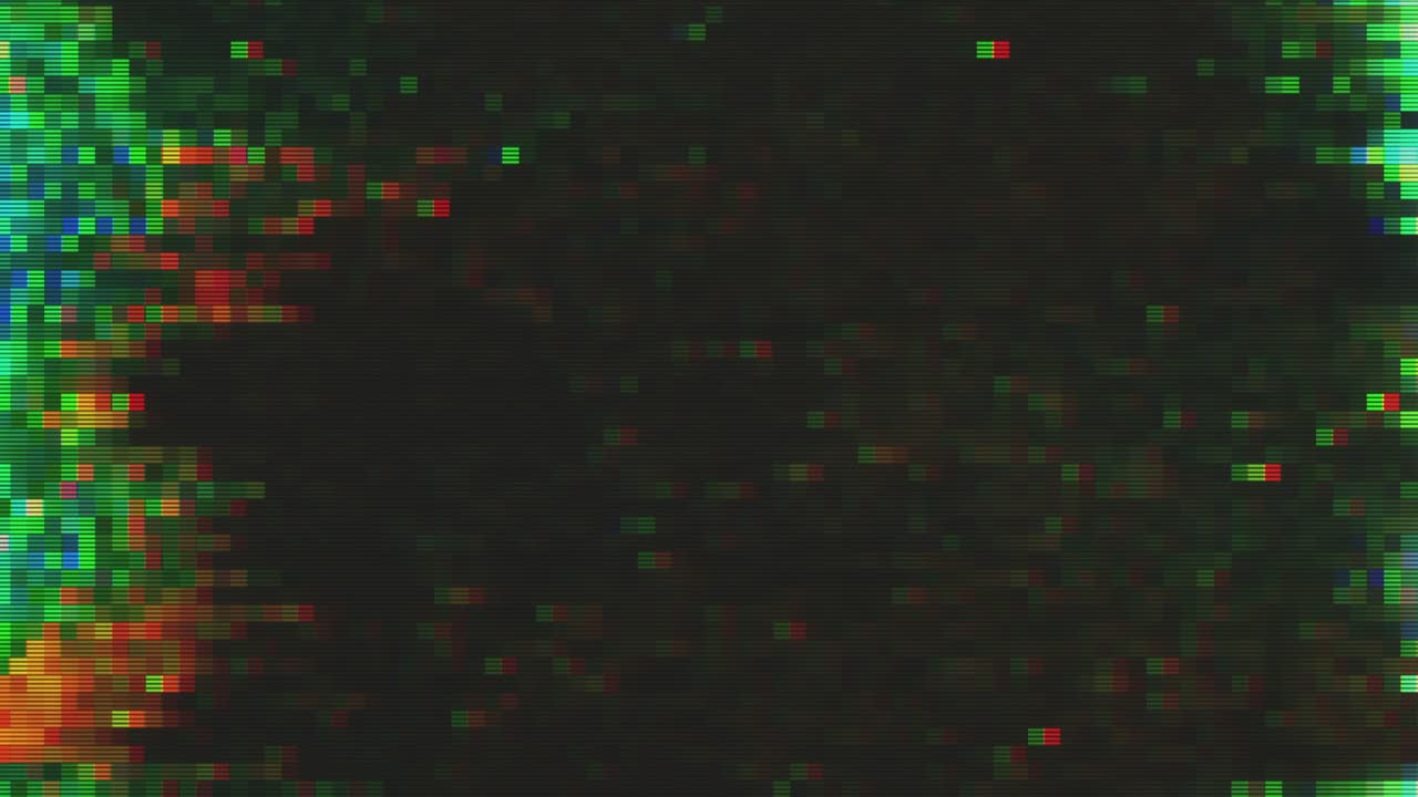 diseño único abstracto animación digital ruido de píxeles error de fallo daño de video