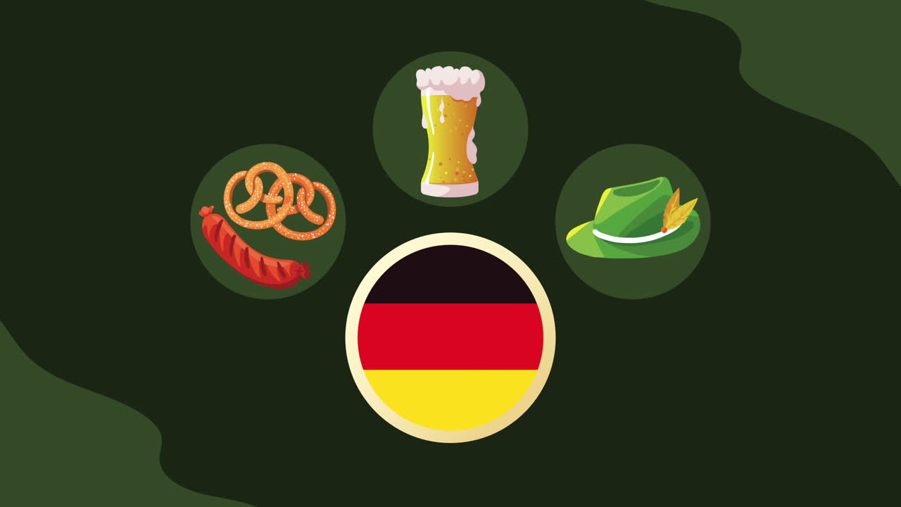 거품 애니메이션으로 맥주 음료 컵