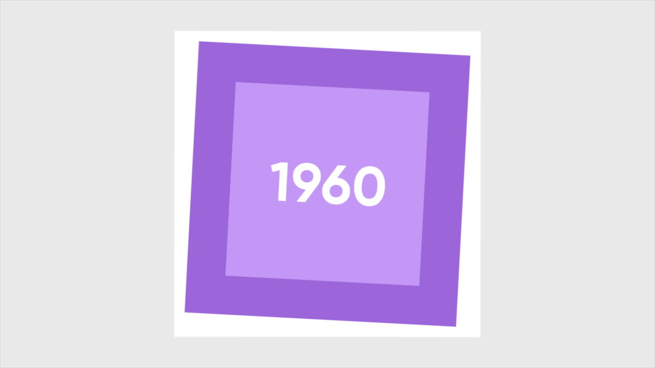 1960年代のレトロなスクエアデザイン