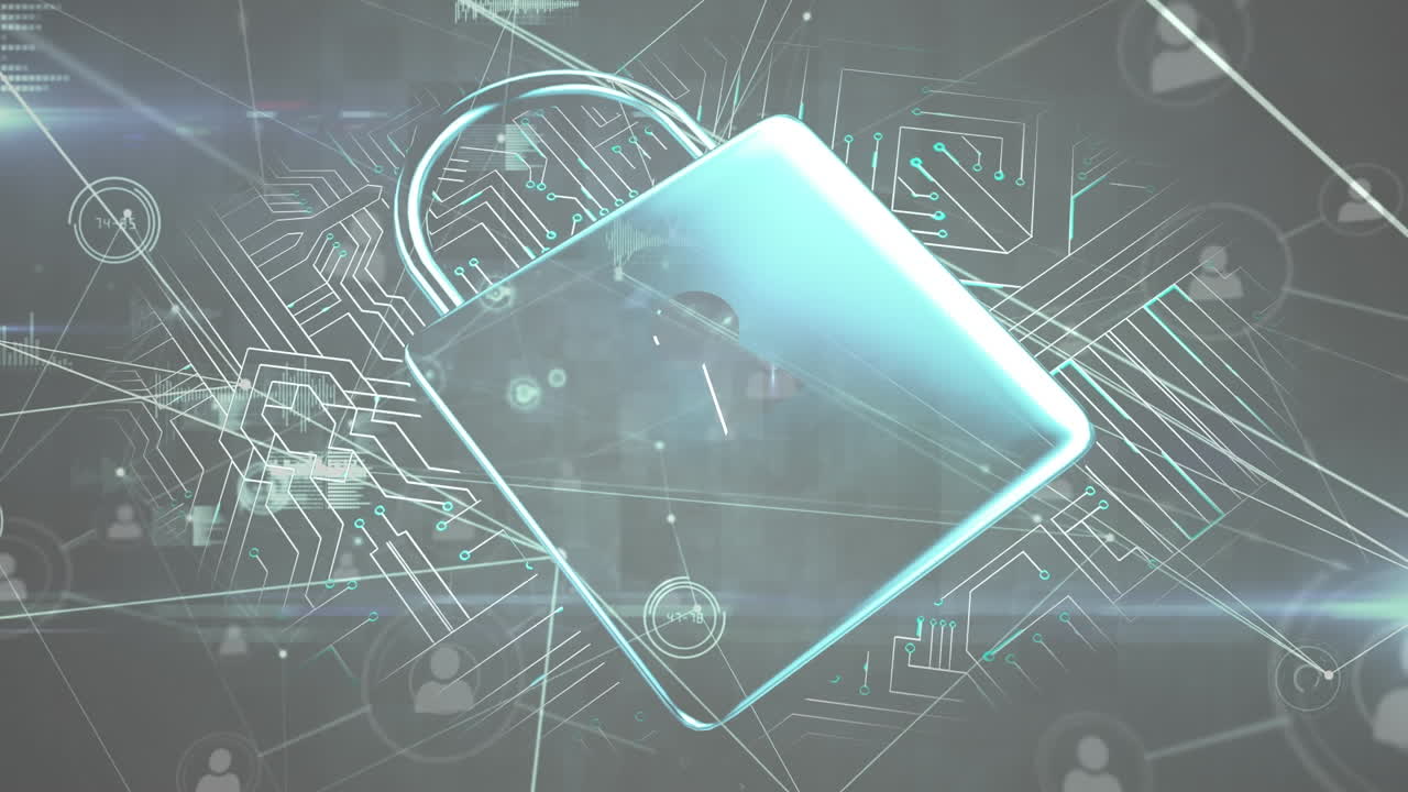 ⁇ 락, 컴퓨터 회로판 및 연결 네트워크의 애니메이션