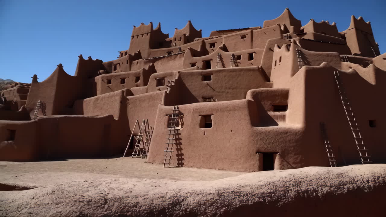 Adobe Building in Desert