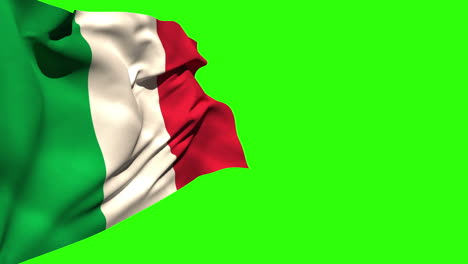 large italy national flag blowing