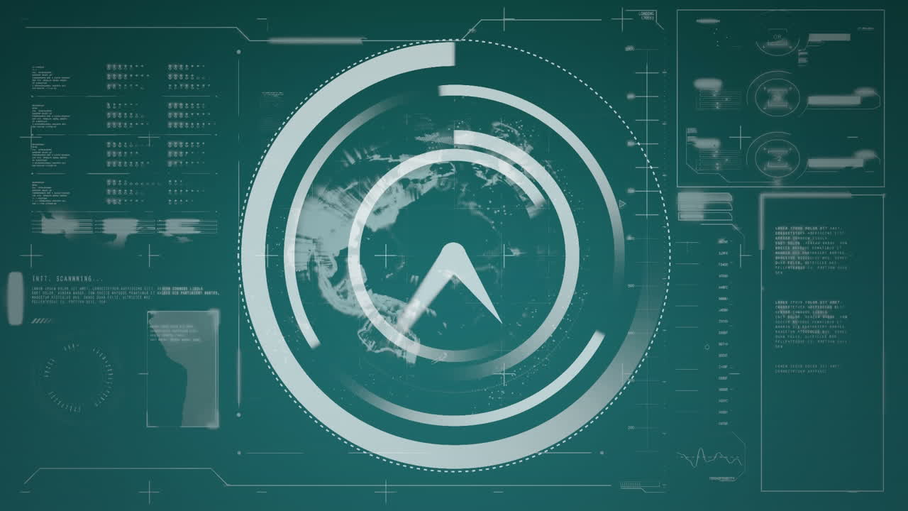 Clock with globe and charts on a green background