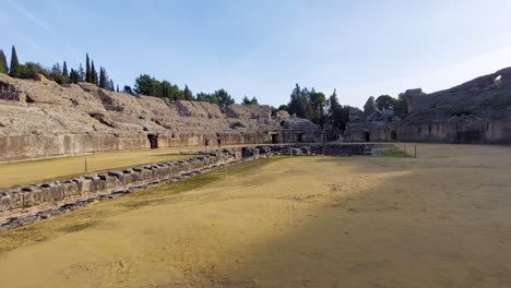 video from the arena of the italica amphitheater