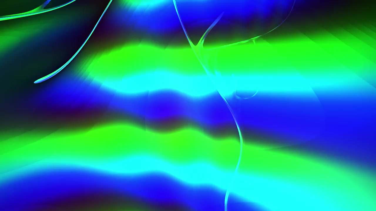 Dynamische Abstracte Groenblauwe Gloeiende Golven Animatie