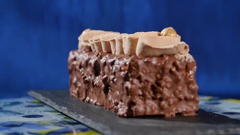 chocolate hazelnut log cake