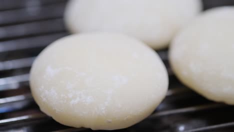 mochi to start baking on the stove