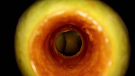 Starting-completely-outside-an-isolated-apple---then-pushing-into-the-interior-of-core