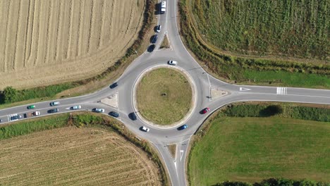 roundabout traffic in milan