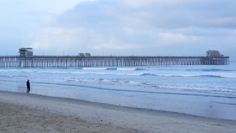 Oceanside,-Kalifornien-An-Einem-Bewölkten-Morgen