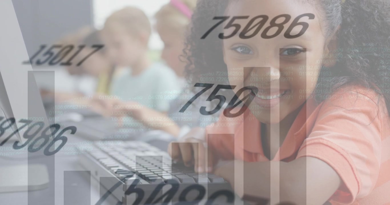 Animation of data processing over diverse schoolchildren using computers