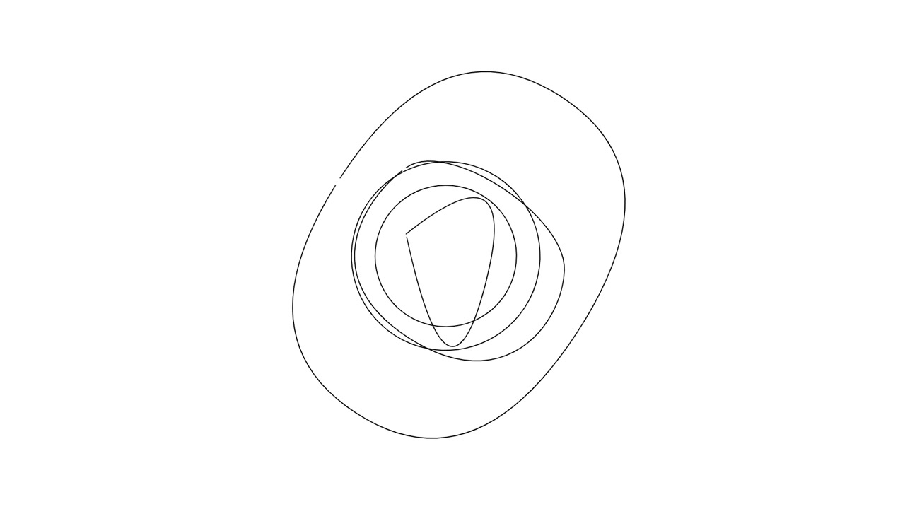 Minimalist Line Art Animation of a Rotating Circle